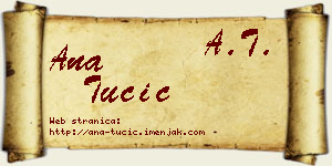 Ana Tucić vizit kartica